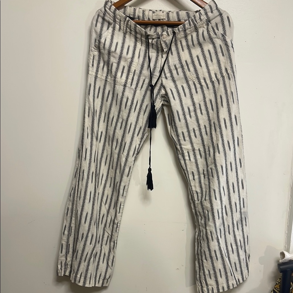 Just Living Black and White Wide Leg Pants